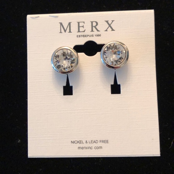 Merx Jewelry - Merx Clear Stud Earrings Merx Jewelry - Merx Clear Stud Earrings